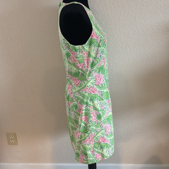 Vintage Y2K Lilly Pulitzer Musical Monkeys Banana Leaf Day Dress 0024 - Picture 4 of 9